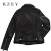 rzby女性女性のための本物の革のジャケット本物の革のジャケットバイクジャケットバイカージャケットとコート201030