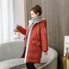 Piumini Cappotto invernale femminile Parka da donna Giacca invernale calda con cappuccio Cappotto Giacca imbottita in cotone Taglie forti XS-3XL 9907 220118