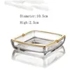ゴールドラインデコレーションガラス灰皿ファッション絶妙なクラフトホームシンプルな家のリビングルーム灰皿