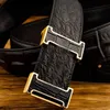 Mens Womens Genuine Leather Belts Fashion Male Clothing Accessories H Letter Business Waistband Buckle With Box