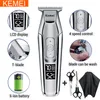 Professionele haar Clipper baard trimmer heren haar trimmer lcd digitaal display draadloze kapsel elektrische scheermes 5