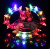 Multi colori Night Glow Stick Braccialetto Lampeggiante Braccialetto Light Sticks Lampeggiante Spike Bracelets Festival FAI DA TE GIOCATORE LED Party Bambini giocattolo