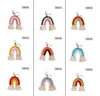 Tecelagem Rainbow Chaveiros Para As Mulheres Borla Macrame Keyrings Chave Holder Jóias