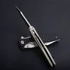 High Quality 0393 Flipper Folding Knife 8Cr13Mov Satin Blade G10 + Steel Handle Ball Bearing Fast Open Folding Knives EDC Gear