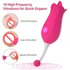 Forma de flor chupando vibrador 10 velocidades vibrando otário oral sex sucção clitóris estimulador vagina chupando brinquedos sexuais para mulheres