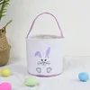 120pcs Kids Easter Rabbit Basket Bunny Bag Canvas Tote Party Candy Easter Egg Baskets Gift Storage Bags Handbag By Sea DAP440