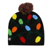 Cappelli e sciarpe natalizi a LED per bambini, mamme, berretti invernali caldi, berretti all'uncinetto per pupazzi di neve di zucca, decorazioni per feste LX3451