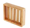 100pcs varış Portatif Sabunluklar Yaratıcı basit bambu manuel drenaj sabun kutusu Banyo banyo Japon tarzı