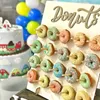 Joy-Enlife Wodden Donut Wall Pączka uchwyt pączki dekoracje pączki dekoracje imprezy