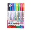 8 teile/satz Bunte Doppel Linie Stift Highlighter Fluoreszierende Marker Candy Farbe Student Mehrfarbige Hand Hinweis Stift Für Schule Poster 201202