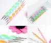 2022 novo 5 pcs / set de Alta Qualidade de duas vias Potting Pen Marbleizing Ferramenta de Pintura Nail Art Dot Set