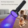 100 led lampes de poche uv torches violet violet lumière torche pour les taches d'urine d'animal familier d'inspection d'hôtel à la maison