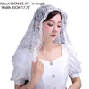 Foulards en dentelle châle mantille voile léger gland écharpe châles floraux et enveloppes pour les femmes mariée de masse latine 2 couleurs 4991891
