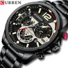 Gorący sprzedawca CrRju Sports Watch Mens Oglądaj 47mm Stal Zegarek Sportowy Watch Wodoodporny