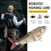 Robotic Fishing Lure USB Rechargeable Samoing Przynęty Auto Swimbait Led Light 220221