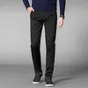 Höst Casual Pant Män Business Sträcka Bomull Straight Fit Byxor Man Formell Klänning Byxor Black Khaki Plus Storlek 42 44 46 201109