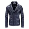 black faux leather bomber jacket