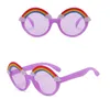 Lunettes de soleil arc-en-ciel pour enfants, jolies lunettes de soleil à monture ronde colorée, UV400, 6 couleurs, vente en gros, 2021