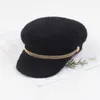 USPOP New winter caps women newsboy caps female pearl mink hair military caps vintage flat top thick warm hats 201013