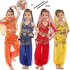 Stage Wear 8 Colors Kids Belly Dance Costumes Set Oriental Girl Egypt Egyptian Bollywood Dancing Clothing India1