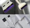 Typ C USB -kabel för mobiltelefon 1M 3ft REAL 5A Fast laddningskabel Stark hållbar utan paket