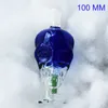 Mini Crâne Bleu Narguilé Shisha Pipe À Fumer Brûleur À Huile En Verre Bong Ronde De Petit Pot Cendriers Pour Percolateur Verre Eau Bubbler Pipes avec Bol De 10mm Paille De Silicone