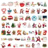 Fedex Shipping Wholesale 100pcs/pack Snow Santa Christmas Stickers For Water Bottle Car Luggage Laptop Skateboard Decal Kids Gifts