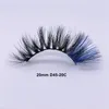 20mm 25mm Colorful Faux 3D Mink Eyelashes Thick Long Colored False Eyelash Shiny Cosplay Party Full Strip Eye Lashes Extension Makeup