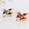 Pins, Broches Trendy Rhinestone Drop Oil Wild Broche Animal Bird Shape Pin Corsage Sieraden voor Vrouwen