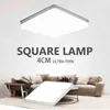 Ultra Thin Led Ceiling Lights Square 48W 36W 24W 18W Surface Mount Round Panel Lamp Fixture Home Living Room Bedroom Lighting W220307