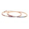 2021 nouvelle mode à la mode femmes européennes bijoux Micro pavé arc-en-ciel CZ mince Bracelet Bracelet Whole260W