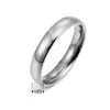 4mm 316L Goud Zilver Zwart Rvs Band Ring voor Vrouwen Titanium Ring voor Mannen Engagement Bruiloft Eternal Lovers Rings Groothandel