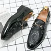 Loafer homens sapatos moda clássico clássico confortável primavera 2021 novo deslizamento em cópia PU couro casual business calçados outono simplicidade rodada dedo do pé conciso dh532