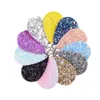 PU-Leder-Glitter-Ohrringe arbeiten Sparkly Sequin Ohrringe baumeln Teardrop-Anhänger Ohrringe für Frauen Geburtstags-Geschenke 24 Farbe RRA3685