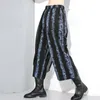XITAO Patchwork Mesh Personnalité Large Jambe Pantalon Femmes Hiver Casual Mode Taille Élastique Imprimer Cheville Longueur Pantalon XJ2897 T200606