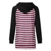 Maternity Mom Höst Vinter Hoodies Långärmad Hooded Nursing Toppar Amning Stripe Kvinna Varm Pullover Sweatshirt 2020 LJ201120