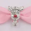 Andy Jewel Authentic 925 Sterling Silver Beads Rudolph The Red Nose Reinder Charms Passar European Pandora Style Jewelry Armelets Halsband 79920