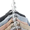 2/4/6/8/10pcs Magic Clothes Hangers Hanging Chain Metal Cloth Closet Hanger Shirts Tidy Save Space Organizer Hangers for clothes 201111