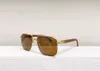 Vintage Gold Wood Sunglasses Marrom Green Sonnenbrille Homens Dirigindo óculos de sol óculos de sol de férias com caixa
