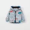작은 Maven 공룡 소년 자켓 코트 가을 아기 소년 코트 후드가있는 옷 어린이 겉옷 의류 201126