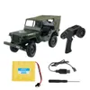 1:16 Mini Military Jeep Remote Control Buggy 4-Wheel Drive RC Truck Suspension Off-Road Vehicle Simulation Model med tält