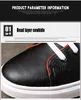Lyxig ￤kta l￤derkl￤nningskor skor avslappnade dagliga sneakers m￤ns svarta bekv￤ma skor