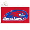 NCAA UMASS Lowell River Hawks Vlag 3 * 5ft (90 cm * 150cm) Polyester Vlaggen Banner Decoratie Flying Home Garden Flagg Feestelijke geschenken