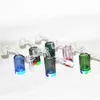 Narguilés Verre Récupération Catchers Adaptateur 14mm femelle avec 5ml Récipient en silicone 18mm Récupérateur d'huile pour Bongs clous de quartz