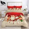 Dream NS Set biancheria da letto di Natale rosso Biancheria da letto Queen Tessili per la casa Set Biancheria da letto Set copripiumino Babbo Natale juego de cama 2011277807996