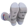 NON DISTURBARE I'M GAMING Letter Printing Stocking Cartoon Socks Adulit Sport Running Sock Regalo di Natale CPA3262