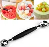 Fruitlepel Keuken Gadgets Stalinloos Staalkok Dual Double Meloen Baller Ice Cream Scoop Fruit Lepel HHE4074