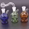 10mm female colorful Pyrex Glass Oil Burner Pipes Thick Clear Small Bubbler Mini Oil Dab Rigs Bong for Smoking