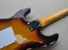 Tobak Sunburst 6 Stränger Elektrisk gitarr med SSS-pickup, vintage stil, rosewood fretboard, vit pickguard, kan anpassas