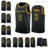 2020 رجال لوس سيتي أنجلوس أنتوني 3 ديفيس 23 لاعب 14 غاسول 4 كاروسو 0 Kuzma Black Mamba Shorts Jersey